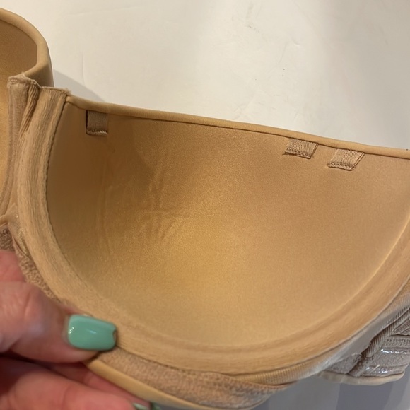 SOMA Embraceable Strapless full coverage bra underwire warm amber / tan 34DD - Picture 11 of 13